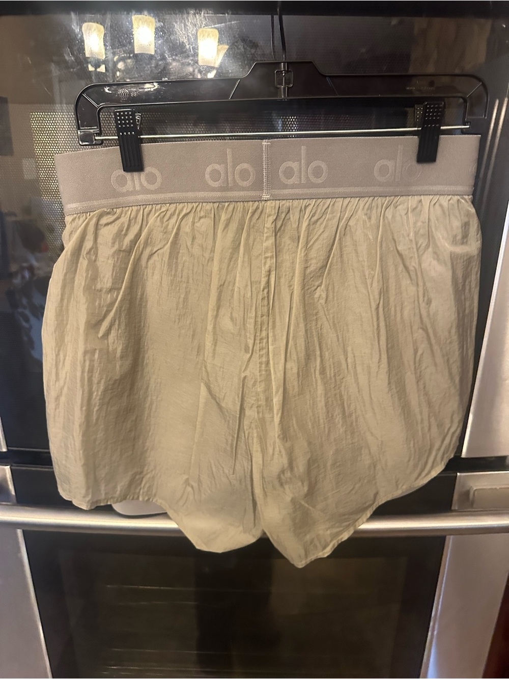 ALO Yoga Olive Green Two-in-One Athletic Shorts - Picture 3 of 4